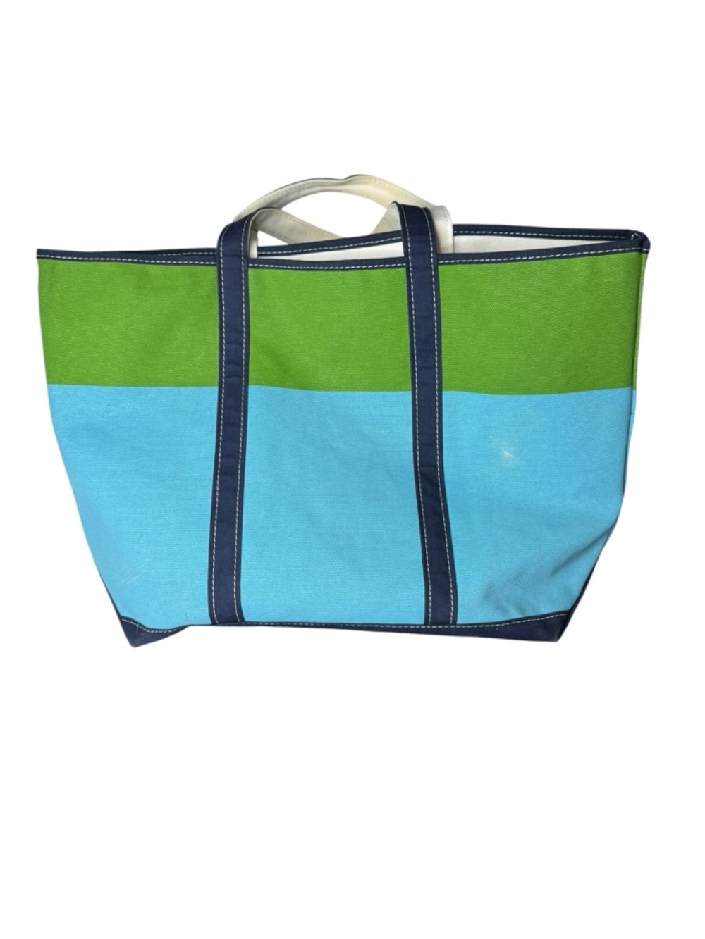 L.L. Bean Vintage Large Canvas Tote Rare Lobster Blue Green - Picture 5 of 13